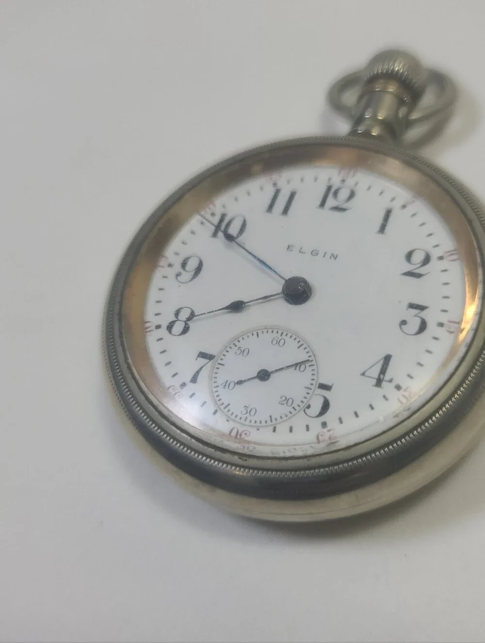 Elgin National Watch Co. Nickel Silver Pocket Watch For Parts Or Repair